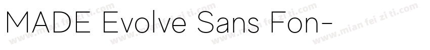 MADE Evolve Sans Fon字体转换